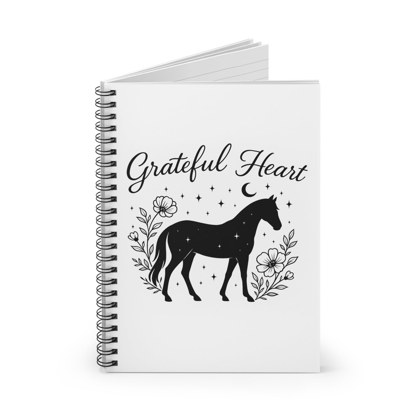 Grateful Heart Spiral Notebook - Horse Lovers