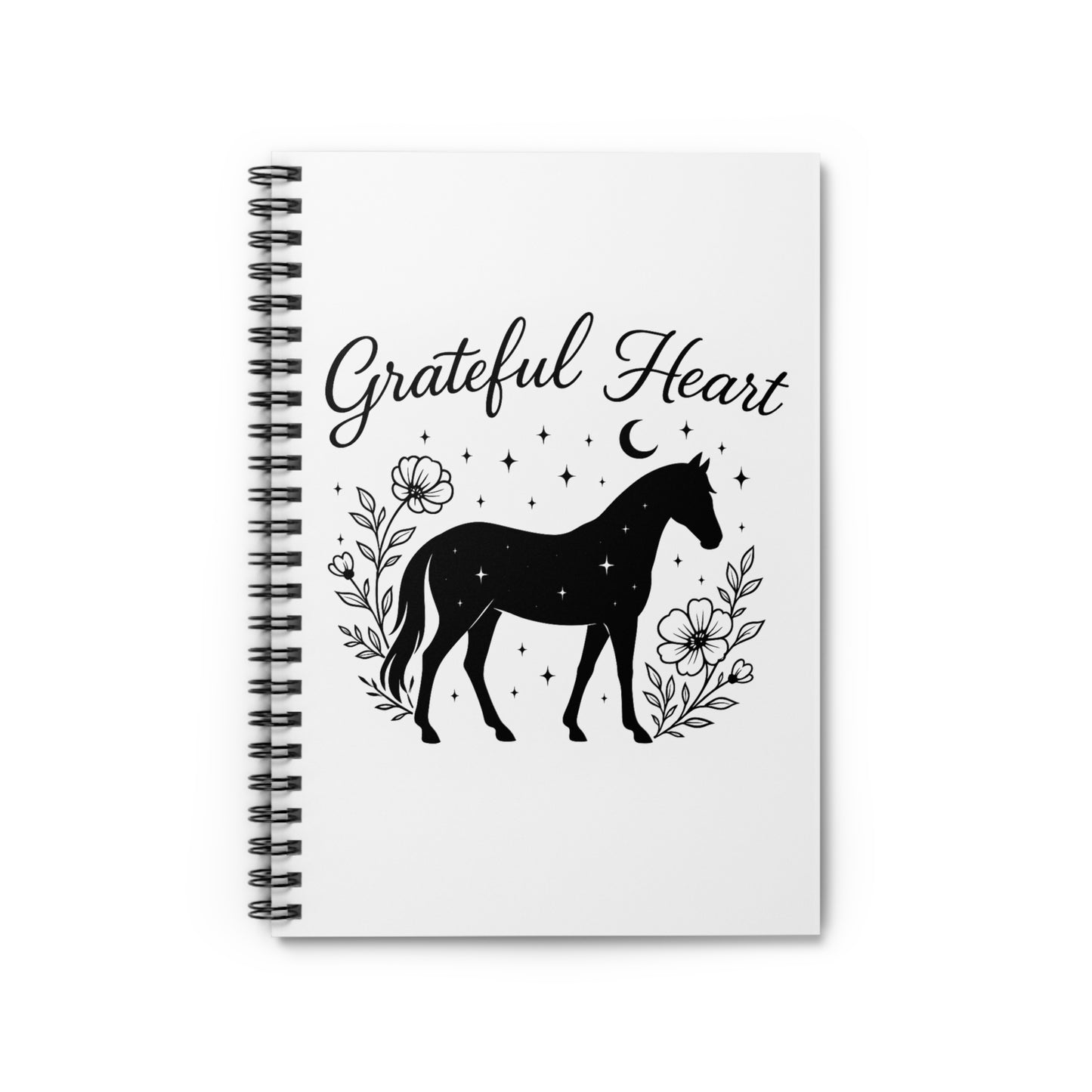 Grateful Heart Spiral Notebook - Horse Lovers