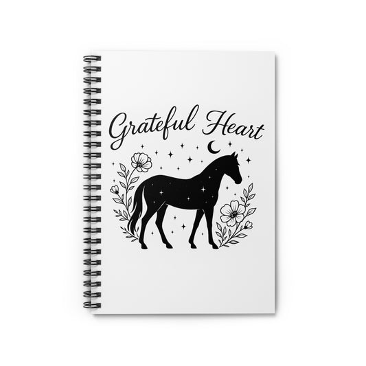 Grateful Heart Spiral Notebook - Horse Lovers