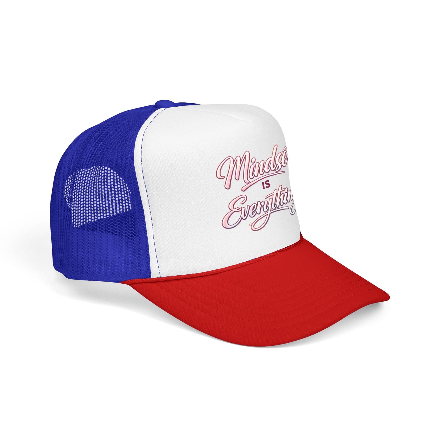 Mindset Is Everything Foam Trucker Hat — Motivational Mesh Cap