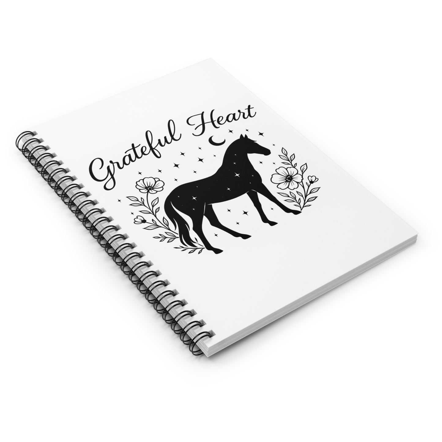 Grateful Heart Spiral Notebook - Horse Lovers